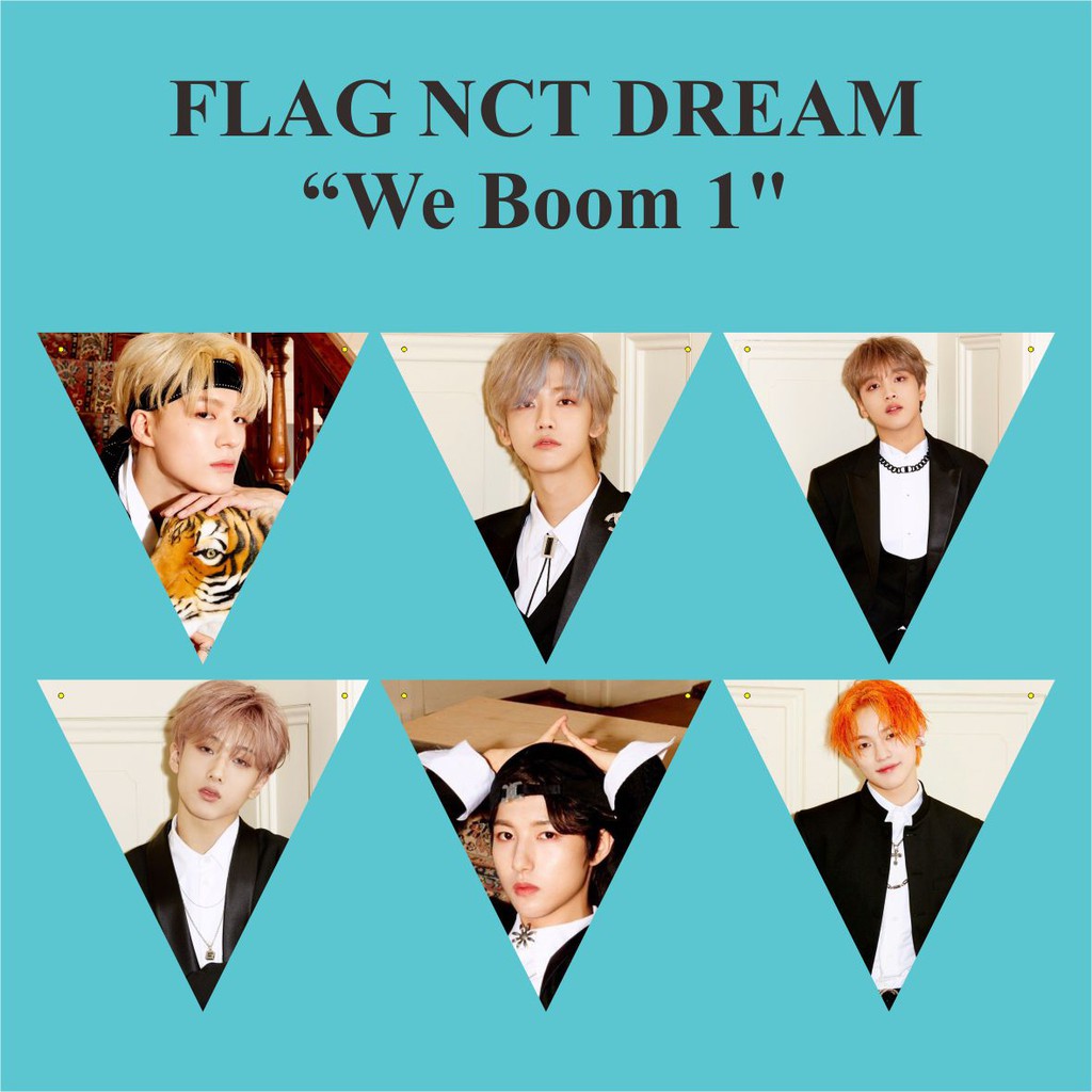 BUNTING FLAG NCT DREAM WE BOOM Plus Tali Souvenir Kpop Murah