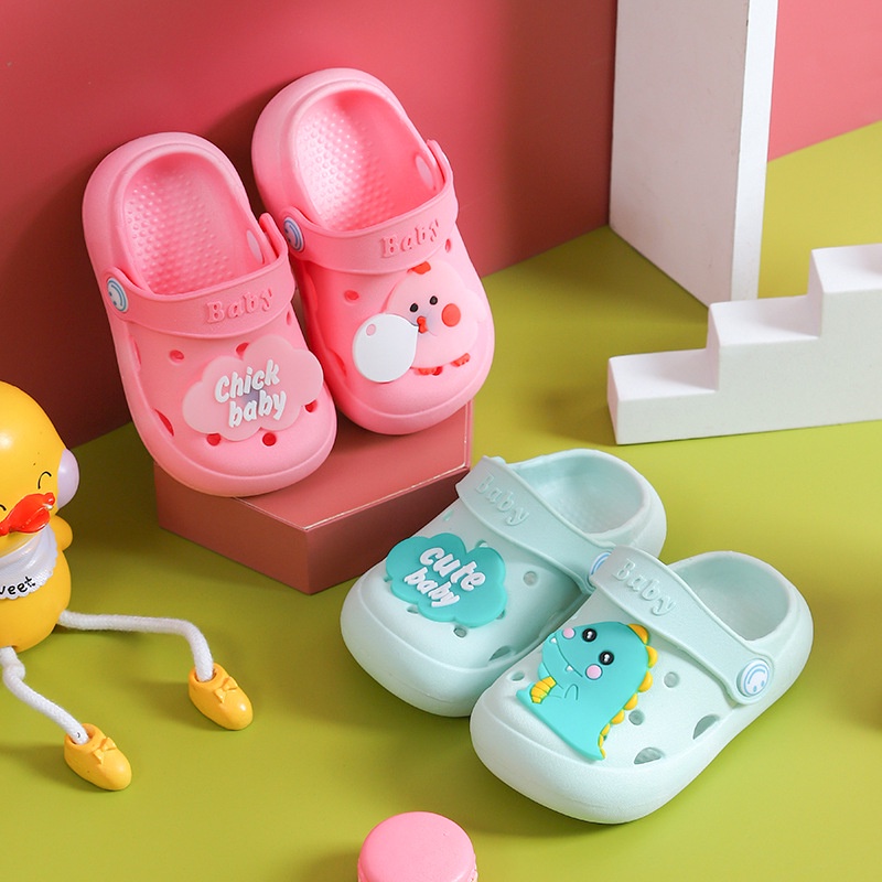 EVA Sendal Slip Anak Sendal Sandal Anak Perempuan Baby Sepatu laki-laki NEW Dino Lucu Motif Kartun Hewan Untuk Sandal Jelly Baim Bayi Sandal Selop Anak