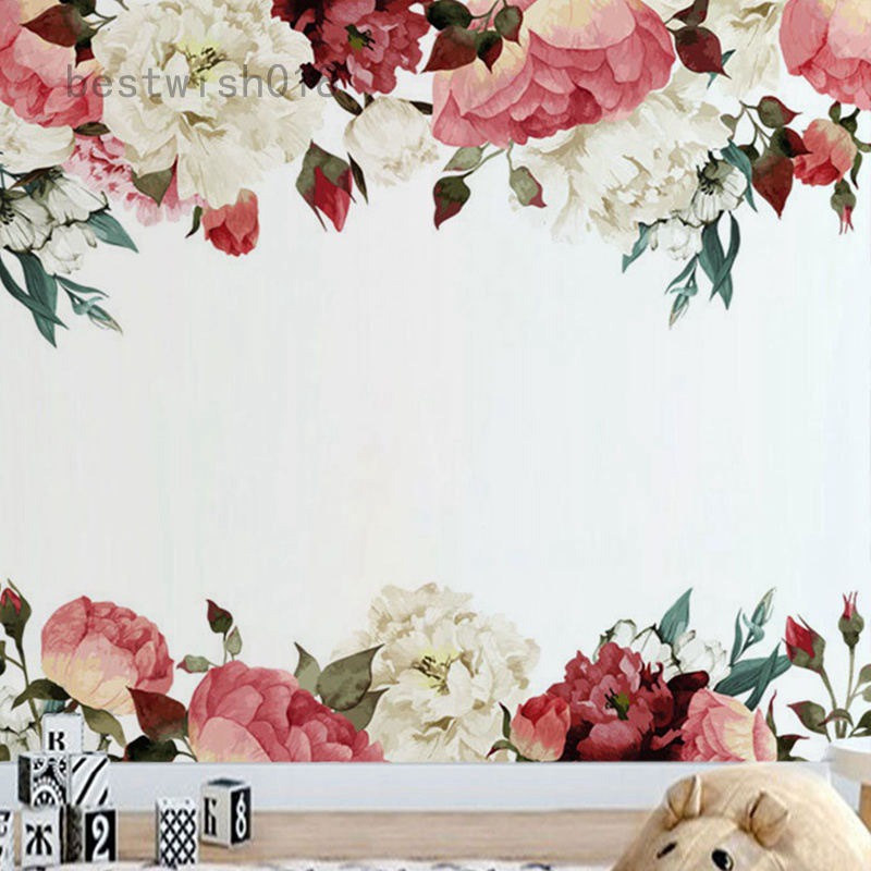Stiker Dinding Dengan Bahan Mudah Dilepas Dan Gambar Bunga Mawar