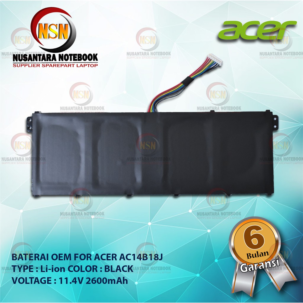 Baterai OEM For Acer Aspire ES1-131 ES1-111 AC14B18J