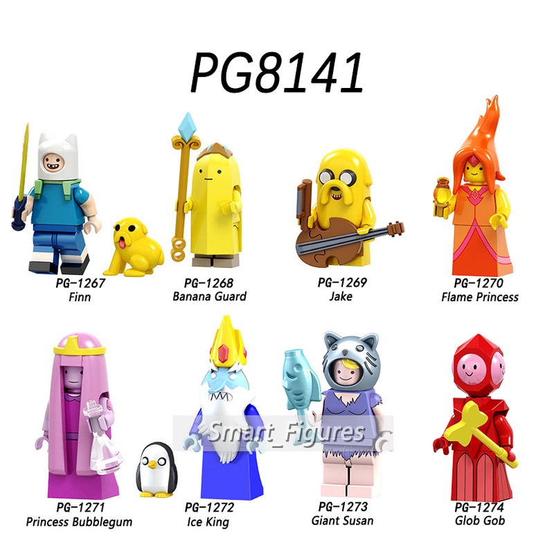 Finn Mainan Action Figure Mini Finn Jake Banana Guard Flame Princess Ice King PG8141