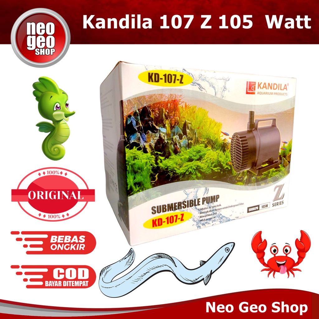 Kandila KD 107 Z pompa air celup kolam aquarium Hidroponik