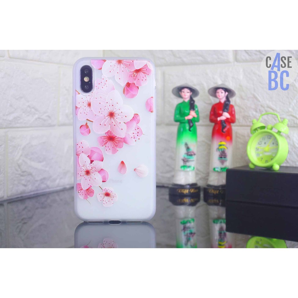 Case Flower Motif Bunga Sakura Samsung A7 2018 A70 Note 9 S7 Edge S8