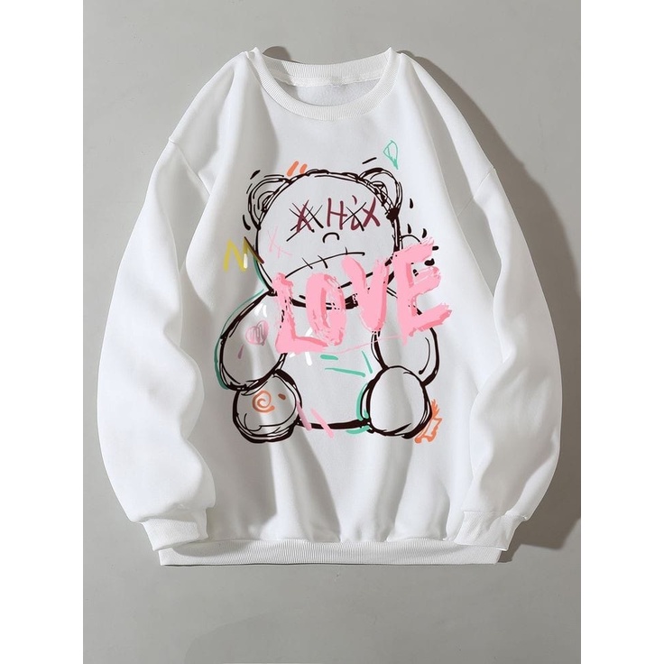 Sweater Wanita Grosir Berkualitas - Love Bear Basic