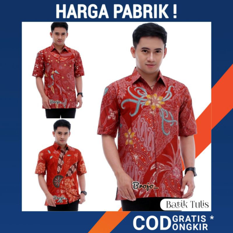 [TERMURAH] KEMEJA BATIK TULIS PRIA LAPIS FURING - KOPERASI BATIK BMT01/JKP