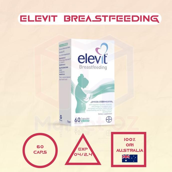 Jual Elevit Breastfeeding Multivitamin 60 Capsules Ori Australia
