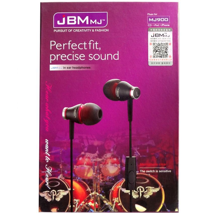 Earset / Earphone JBM MJ900 + Mic   ( 56925 )