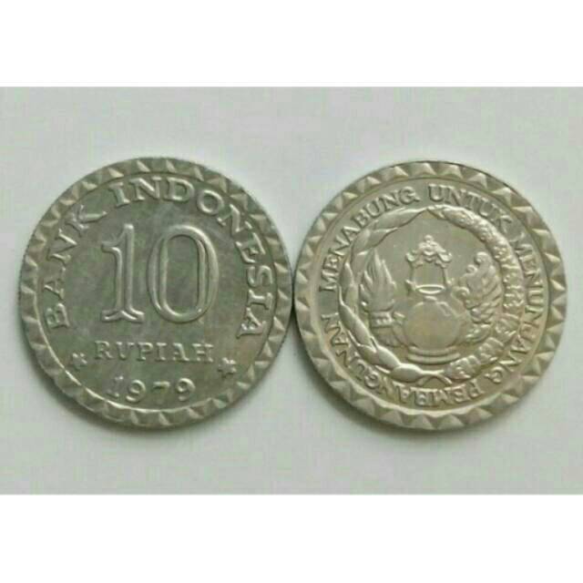 Uang koin 10 rupiah th 1979 baru kinclong