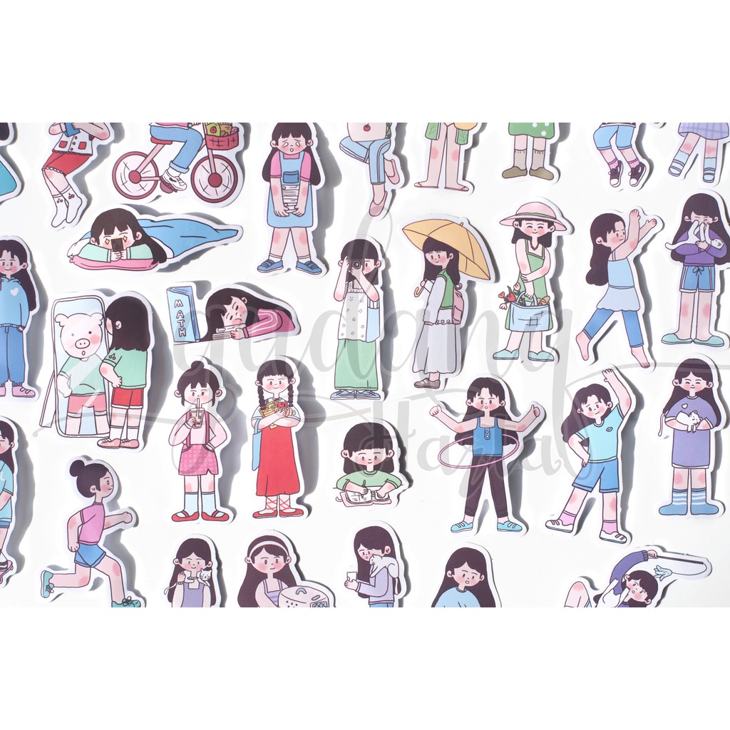 Stiker All About Girls Stiker Lucu Imut Unik DIY Scrapbook GH 303005