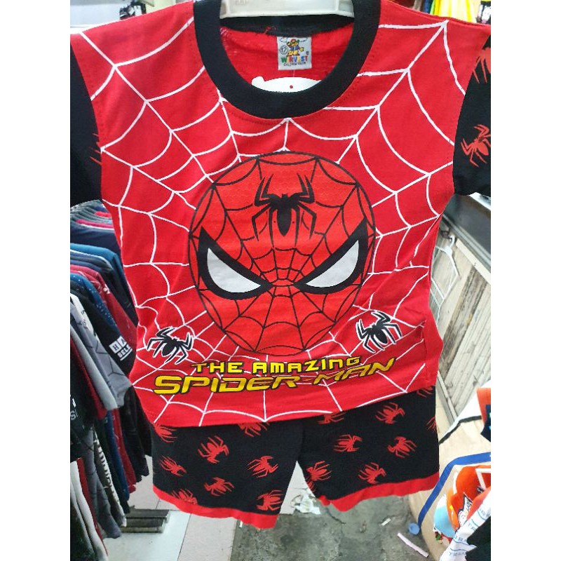 SETELAN ANAK SPIDERMAN / BAJU SUPERHERO MARVEL (COD)