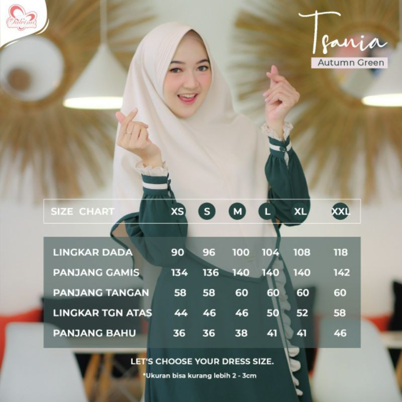 Gamis Tsania original Salvina hijab/ayu muslimmode