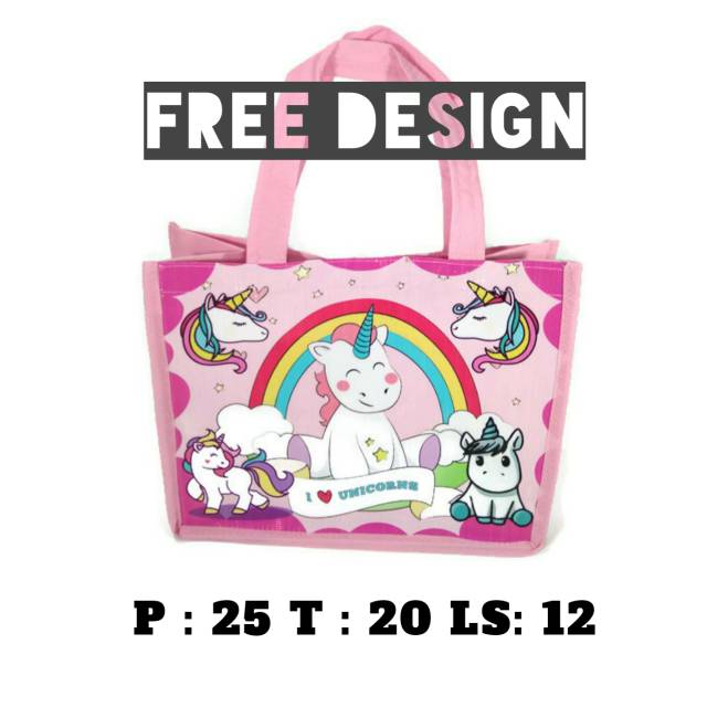 Tas ultah / tas ultah anak costum / Tas jinjing