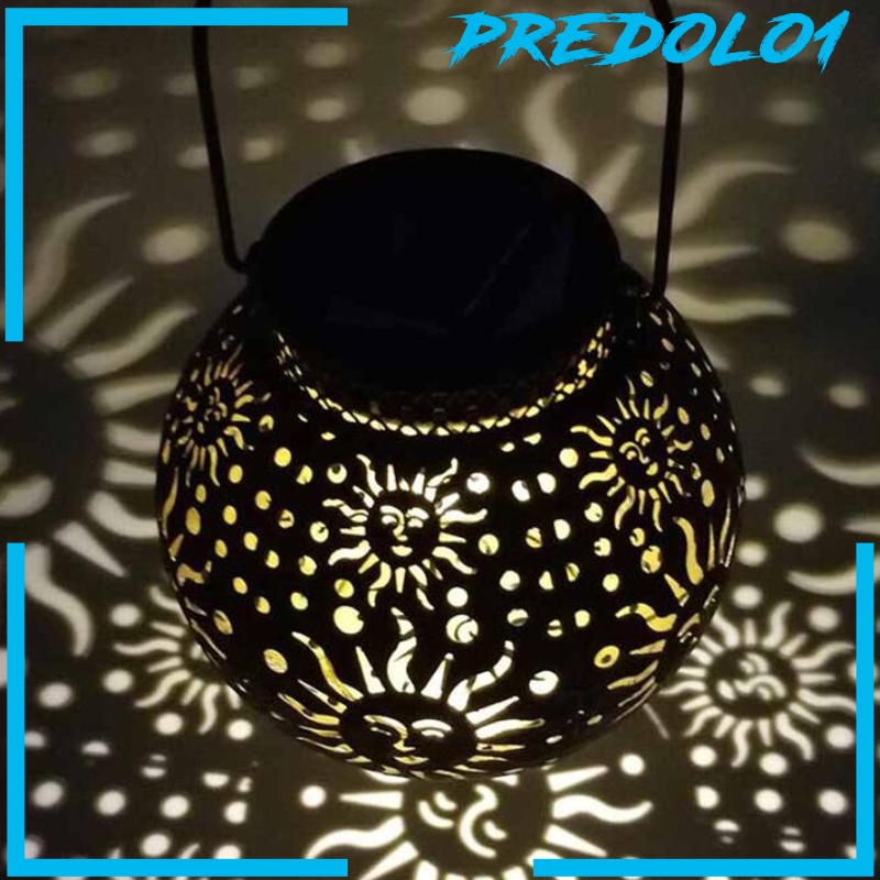 [PREDOLO1] Garden Hanging LED Solar Lantern Hollow Landscape Lamp