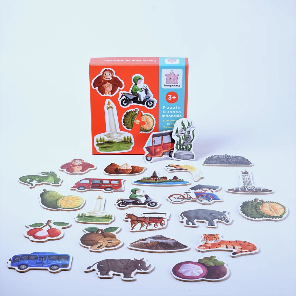 TweedyToys - Baapaang Matching Puzzle Kayu Nuansa Indonesia