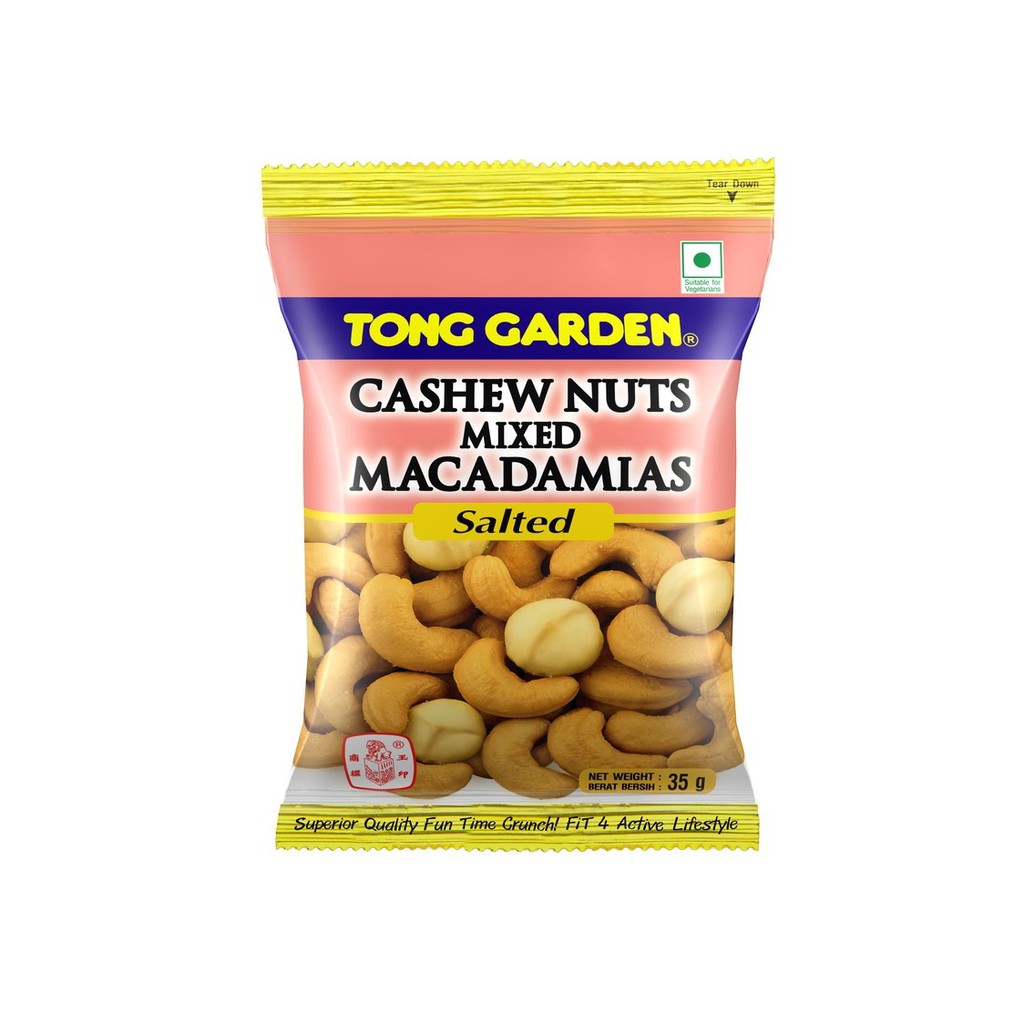 

Tong Garden - Macadamia Cashews Salted 35 gr