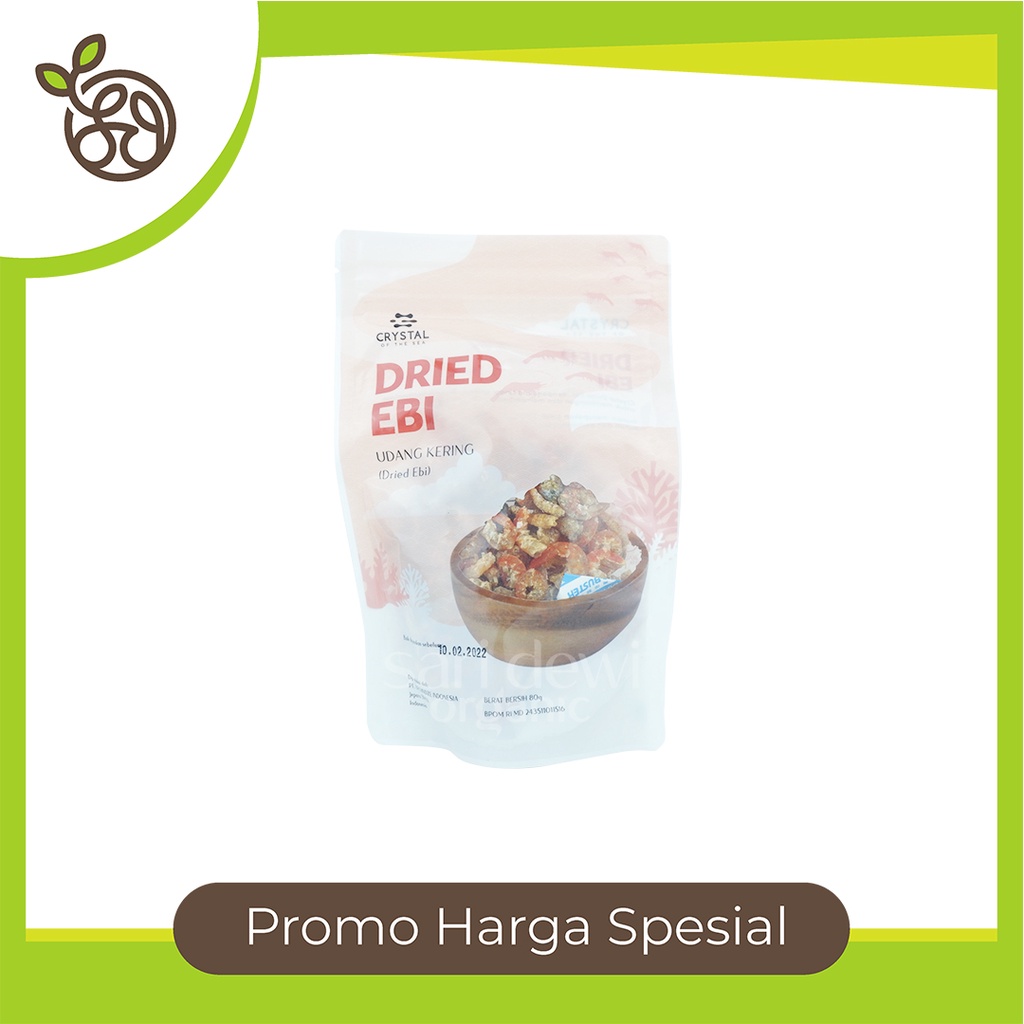 

CRYSTAL OF THE SEA DRIED EBI UDANG KERING TANPA PENGAWET 80 GR