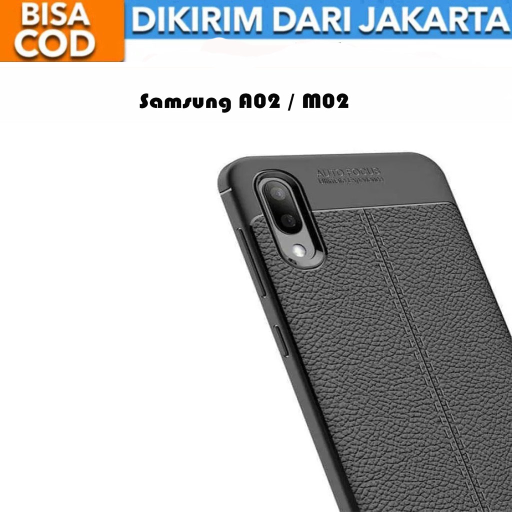 Case Auto Focus Samsung Galaxy A02 / M02 Leather Experience SoftCase Slim Ultimate / Casing Kulit