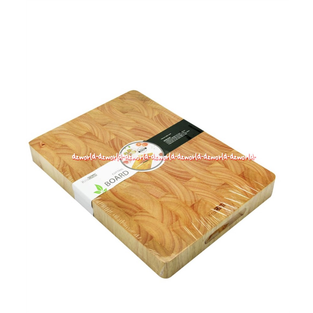 Krischef Cutting Board Papan Talenan Bambu 36x25cm Alas Memotong Alat Potong Talenan Warna Coklat Papan Irisan Model Kotak Persegi Kris Chef