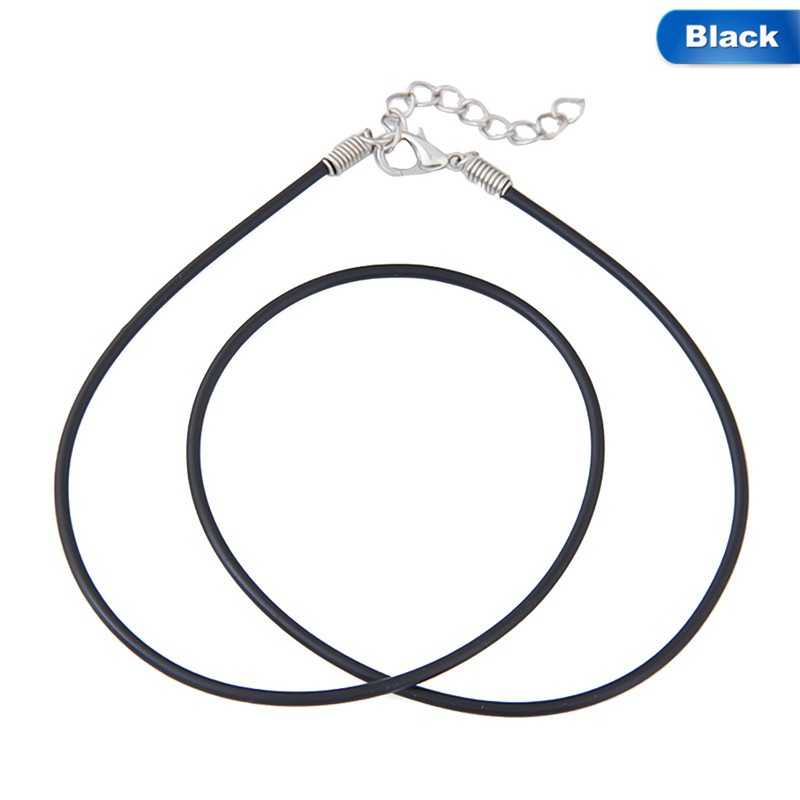 European And American Retro Geometric Leather Rope Necklace Black