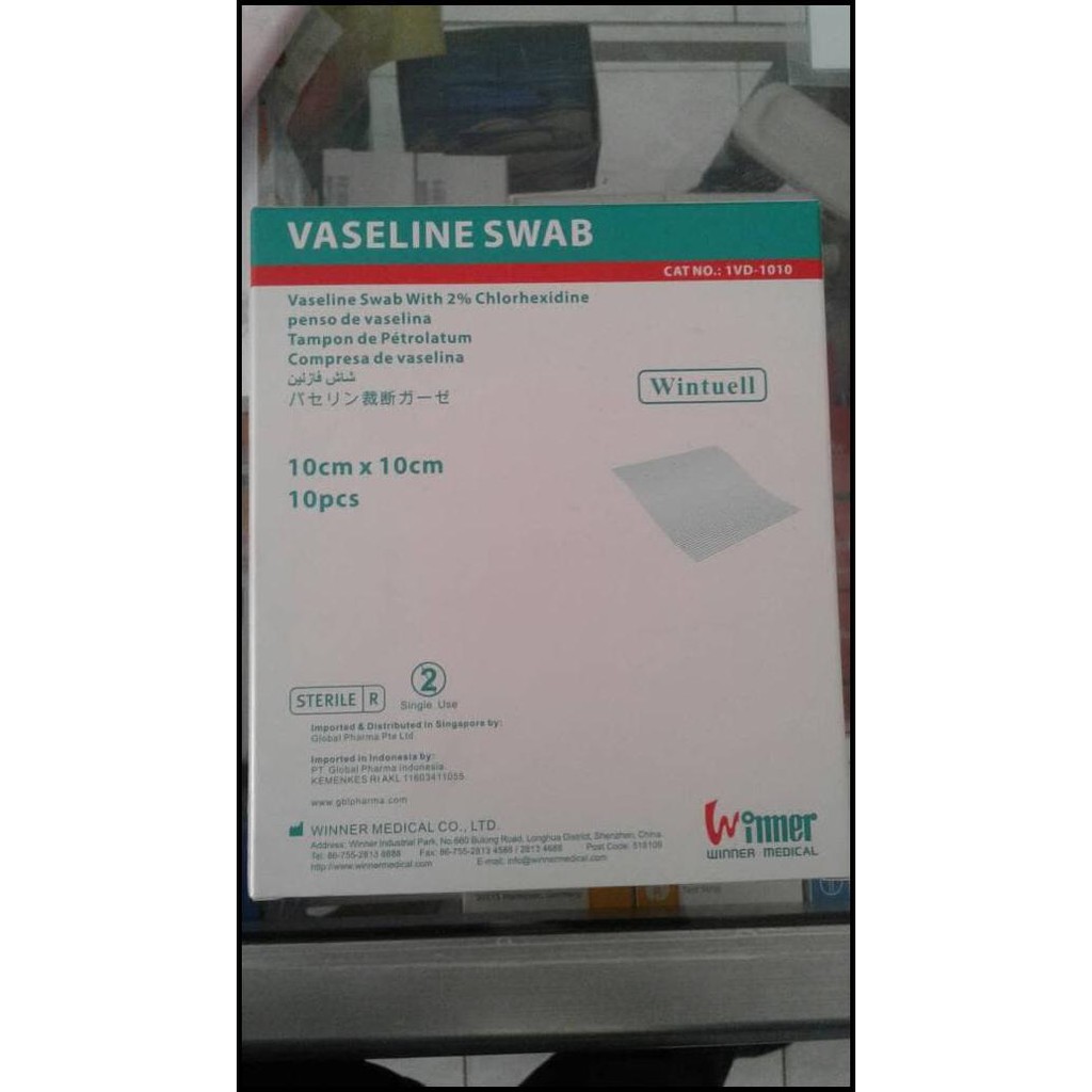 BERKASIAT VASELINE SWAB SEPERTI SUPRATUL, LOMATUL