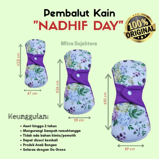 Pembalut kain Pembalut Cuci Ulang Menspad Day menspad Kain Pembalut Kain Day Nadhif