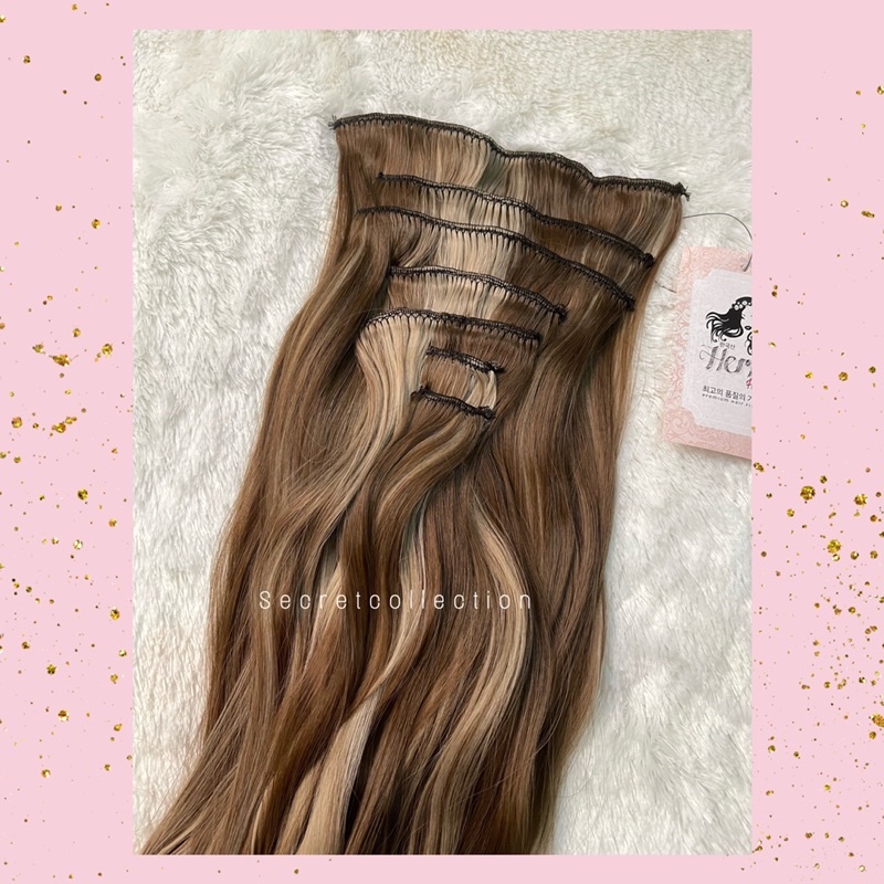 hairclip 7layer highlight caramel latte