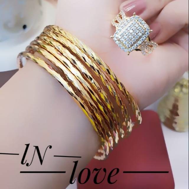 Xuping gelang lapis emas 24k 1117