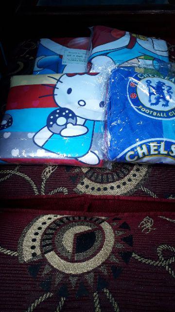 Seprei Sprei Homemade Termurah Motif Bola Chelsi Lines Bahan Katun Disperse