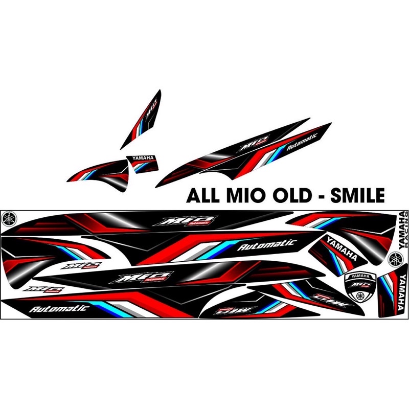 STRIPING ALL MIO OLD / MIO SMILE VARIASI LIS MERAH BIRU -INDIGO01-