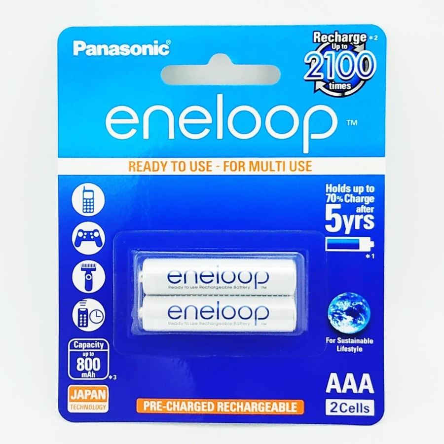 Baterai Charger Panasonic eneloop AAA 800mAh 2pcs