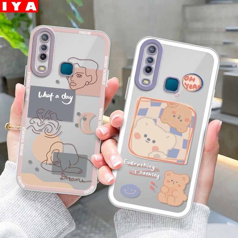 Soft Case TPU Motif Beruang Abstrak Untuk Huawei Nova 3i Nova 5T Y7A Y7 Pro Y9S Y9 Prime 2019 Nova7i 7SE P20 Lite P30 P40