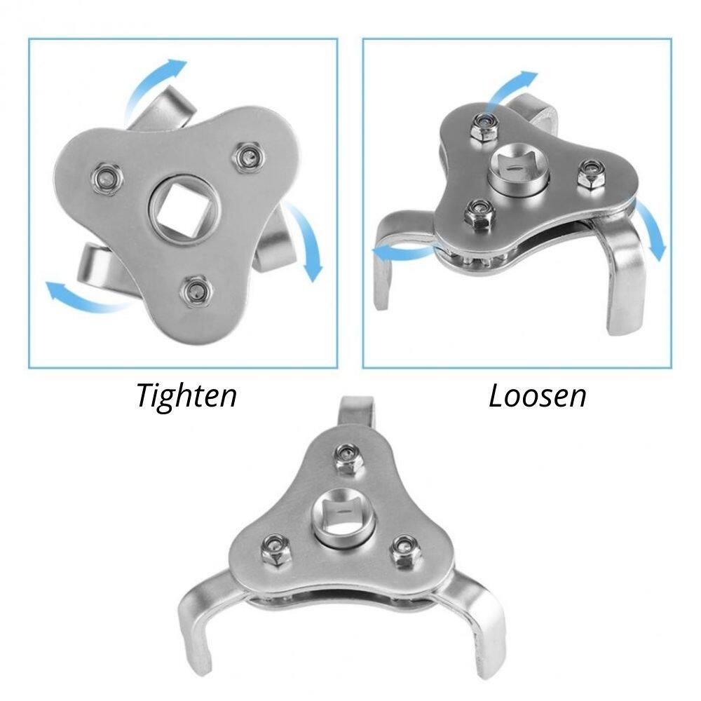 Kunci Filter Oli Filter Wrench Kunci Pembuka Filter Alat Perkakas Chrome Vanadium Steel 2 Arah 54-116mm