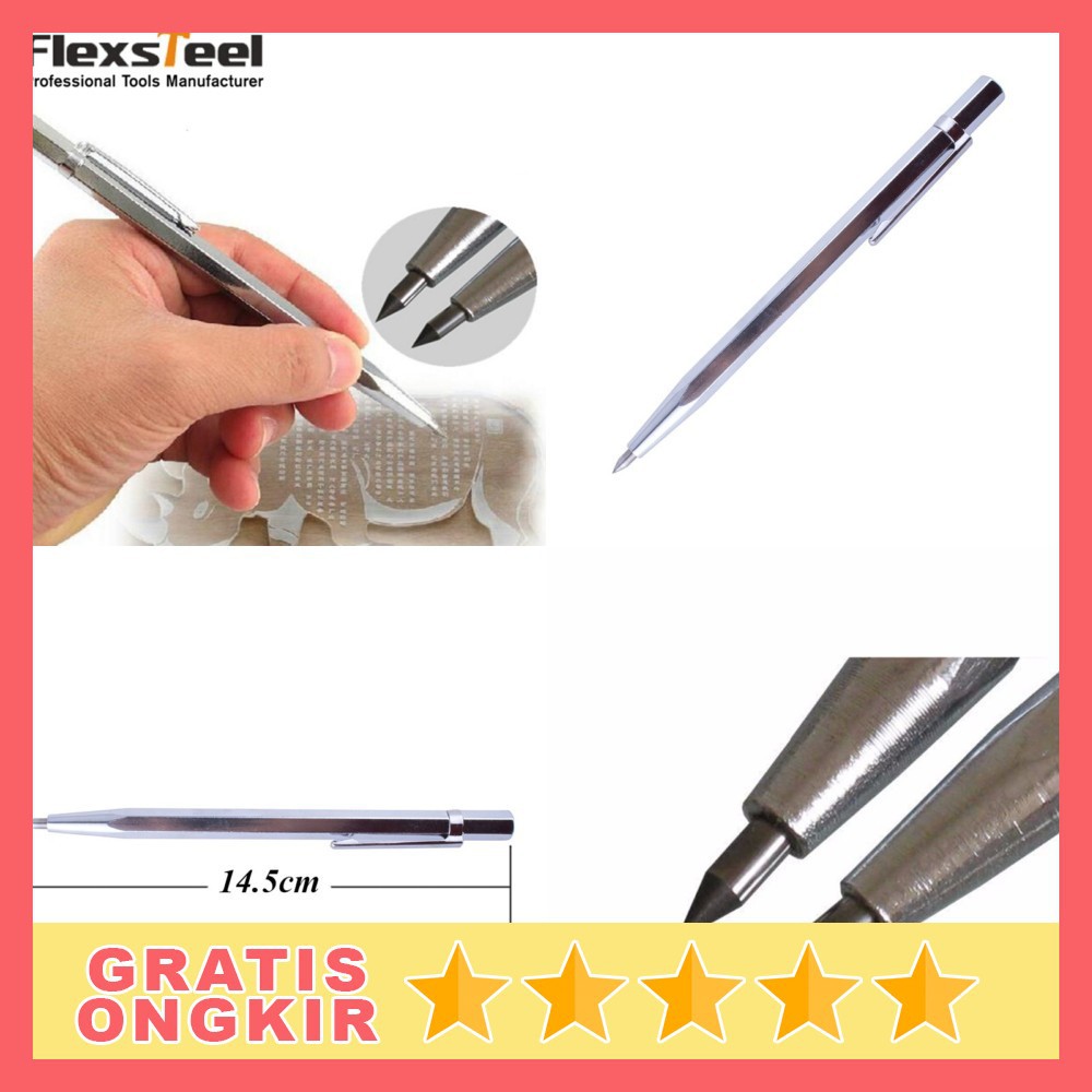 

Flexsteel Pena Ukir Metal Scriber Tungsten Carbide Tip - Silver