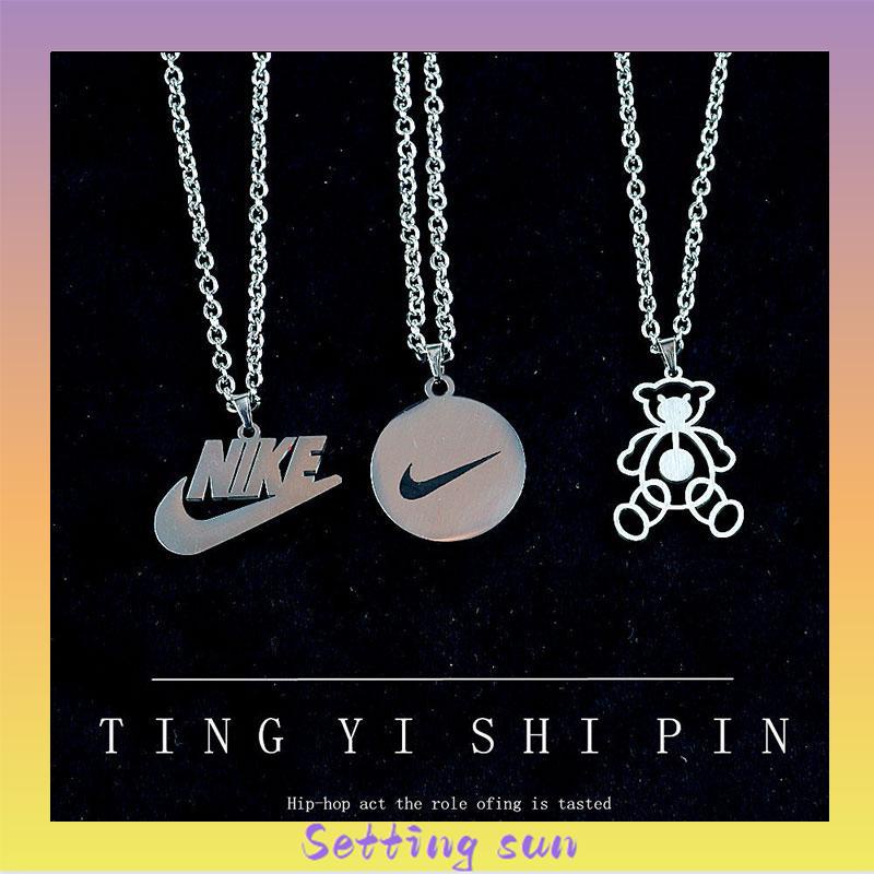 Korea Hip Hop Street Style Stainless Steel Kalung Liontin Aksesoris Pria dan Wanita TN