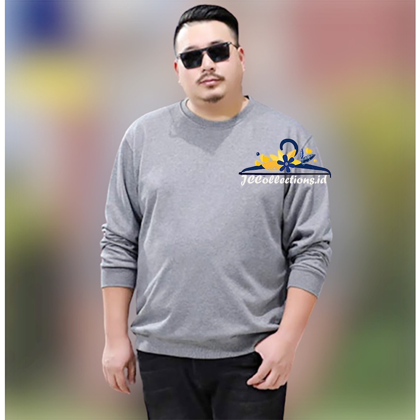 Sweater Pria Jumbo Leher O - Otniel Size 3XL - JCCollections