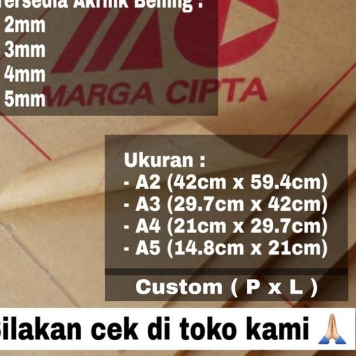 

Ready stok zw AKRILIK lembaran 2mm uk. A5 / Akrilik bening / Marga cipta / Arcylic LV Laris¯