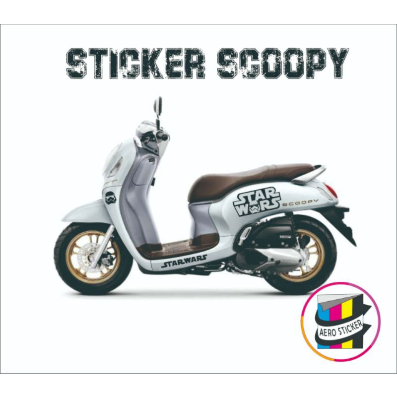 Stiker Sticker Striping Cutting Scoopy Model Starwars