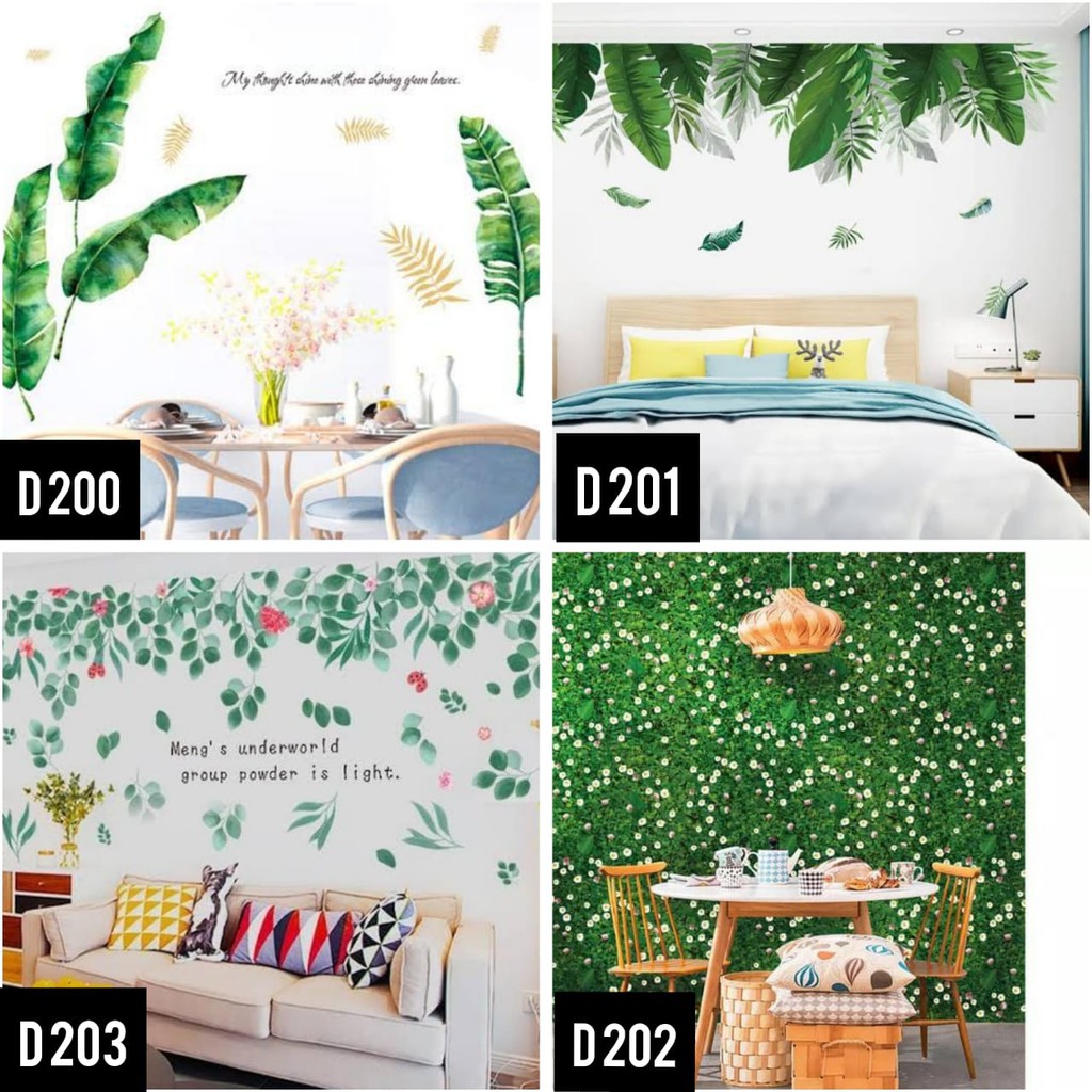 WALLSTICKER STIKER DINDING MOTIF PALM DAUN PISANG RUMPUT WALLSTICKER STIKER DINDING MOTIF PALM DAUN PISANG RUMPUT