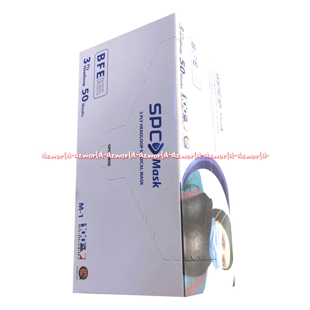 SPC Mask 3Ply medical Mask 50Pcs Masker Medis Jilbab Tali