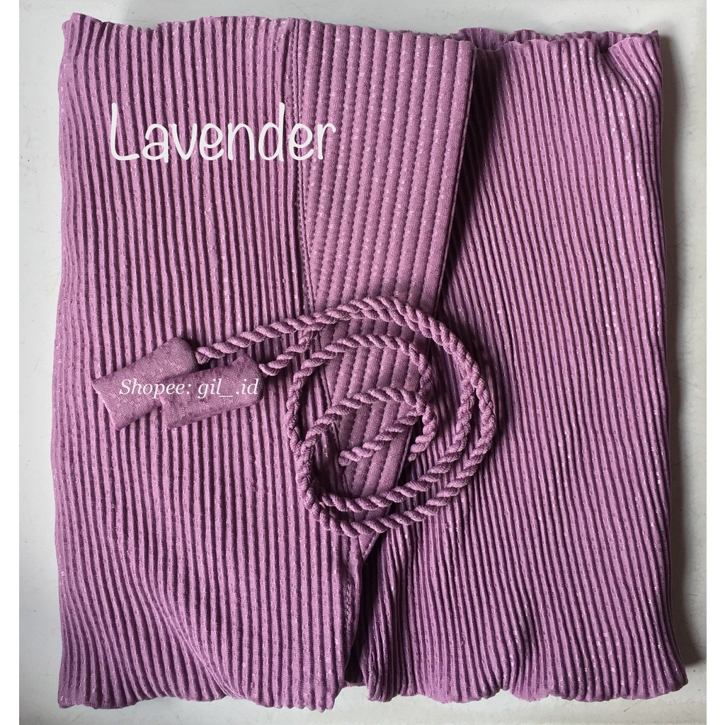 HIJAB PLISKET JERSEY SIDO ORIGINAL / BERGO INSTAN DENGAN TALI-Lavender