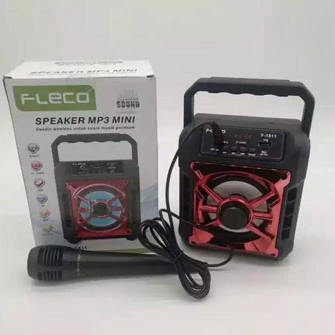Fleco F-1465 Speaker Bluetooth Portable Free Mic Kabel