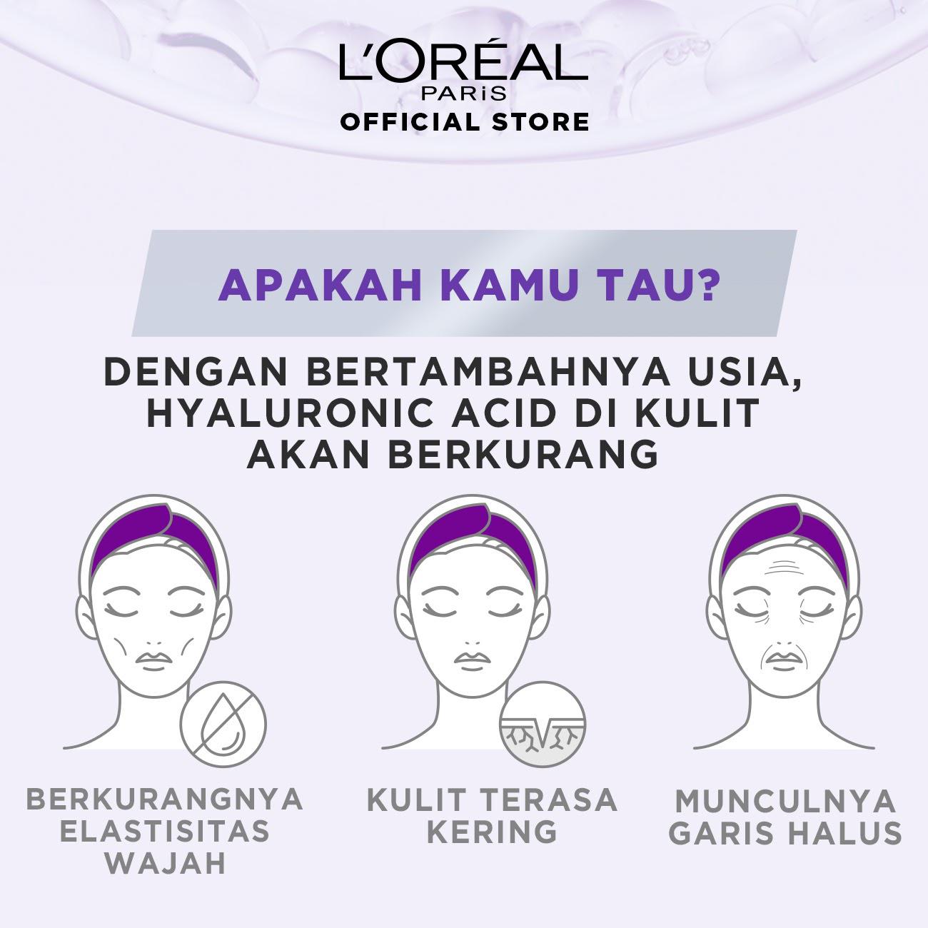 LOreal Paris Revitalift Hyaluronic Acid Serum Skin Care (Untuk Kulit Lembap Tampak Muda Bercahaya)