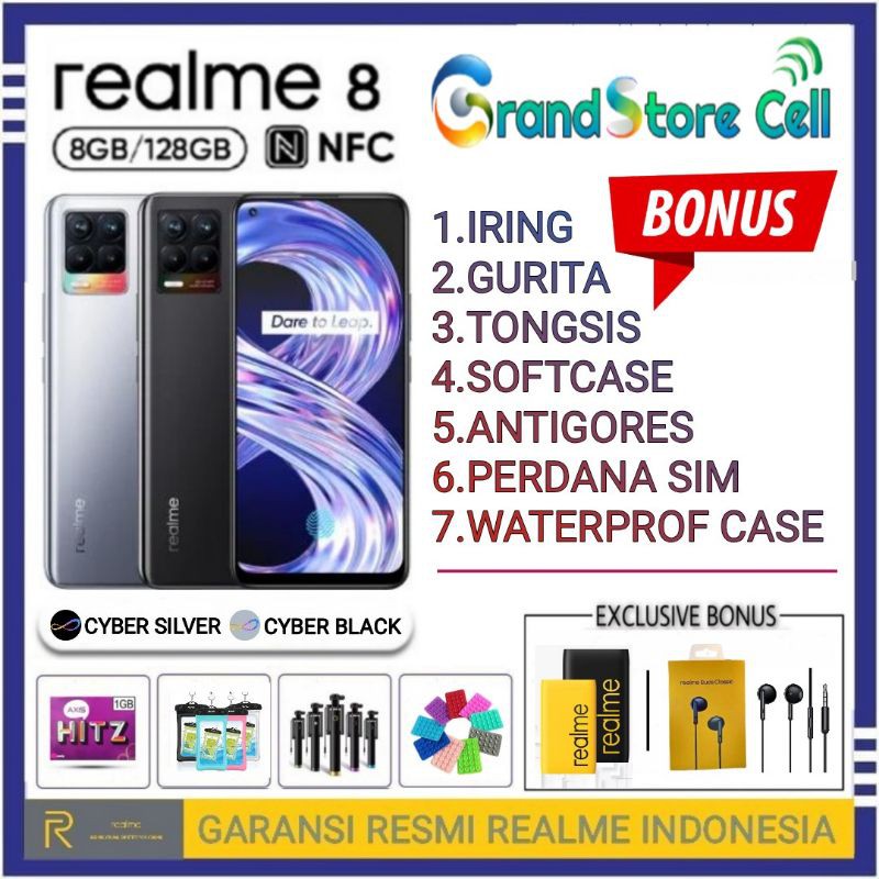 REALME 8 RAM 8/128 GB | REALME8 PRO RAM 8/128 GB GARANSI RESMI REALME INDONESIA