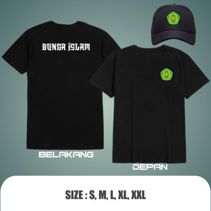 KAOS BUNGA ISLAM BONUS TOPI
