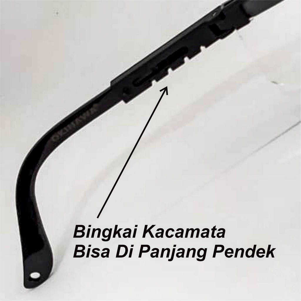 Okinawa Kacamata Pelindung Bingkai Hitam/ Safety Google clear / APD