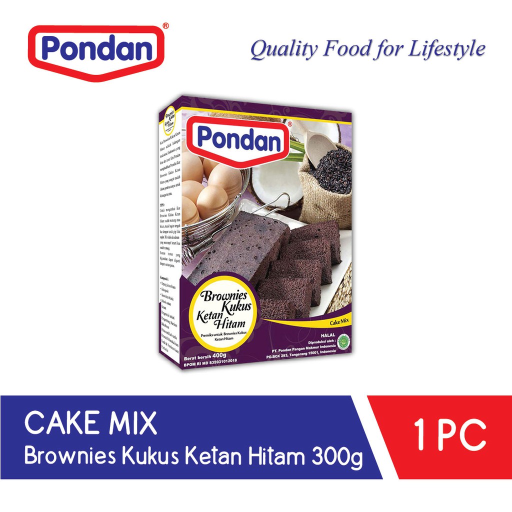  Pondan  Brownies  Kukus Ketan  Hitam  400gr Shopee Indonesia