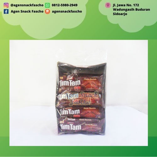 

TimTam Maxi Biskuit Sandwich Classic Chocolate 16 gram (1 pack isi 12 pcs)
