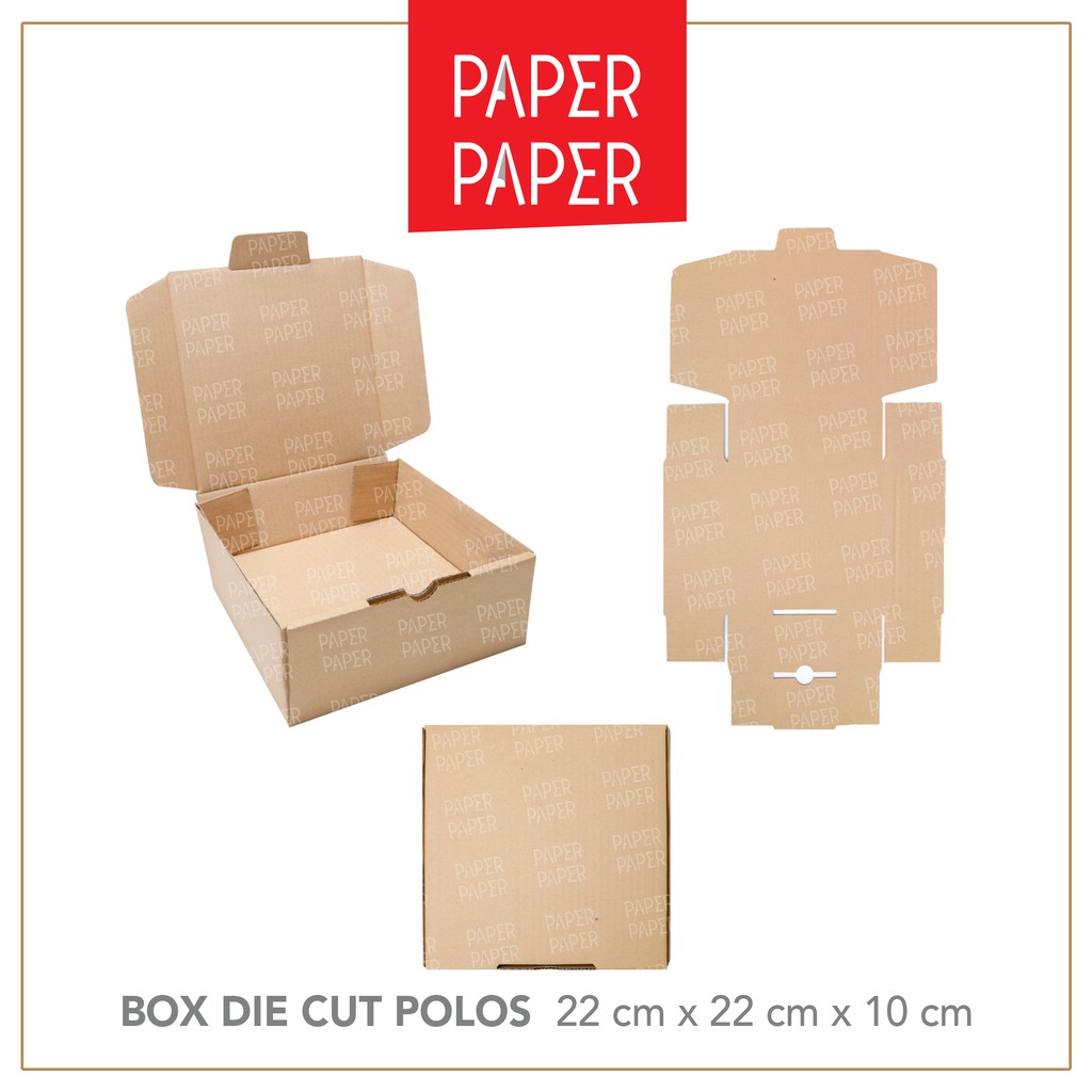 Kardus Box Karton Die Cut 22x22x10 Polos - Baru - Murah-1