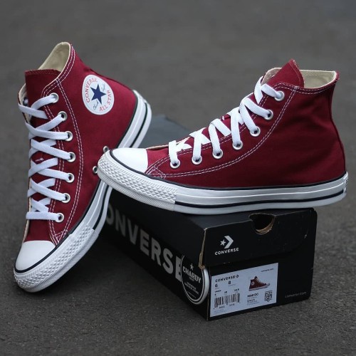 SEPATU SNEAKERS CASUAL PRIA &amp; WANITA CONVERSE_26 ALL STAR CLASSIC MAROON HIGHT  BERKUALITAS TERBAIK &amp; TERMURAH