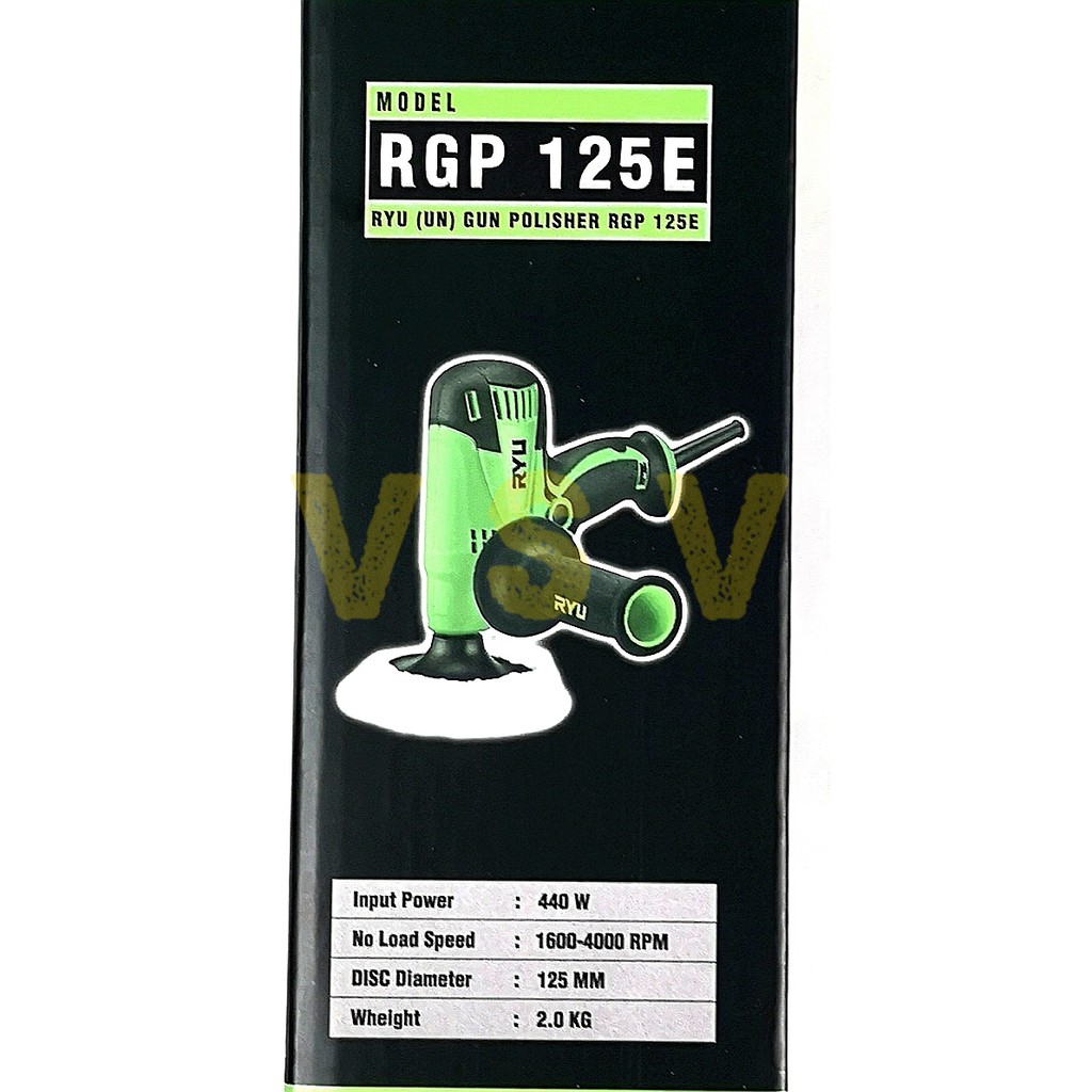 RYU Gun polisher RGP125E / polisher 5&quot; / mesin poles